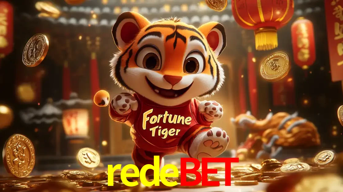O alegre personagem do Fortune Tiger correndo sobre um caminho de moedas de ouro, simbolizando os grandes prêmios e a diversão do popular jogo de slot do redebet.